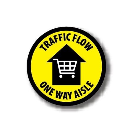 Ergomat 30in CIRCLE SIGNS Traffic Flow One Way Aisle DSV-SIGN 900 #3938 -UEN